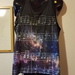 RUDE Galaxy Music Note Tank Top
